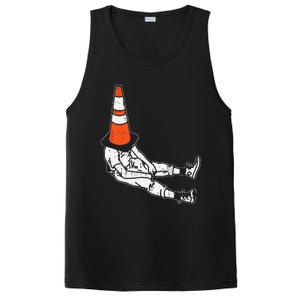 Traffic Cone Halloween Costume Funny Lazy Funny Funny PosiCharge Competitor Tank