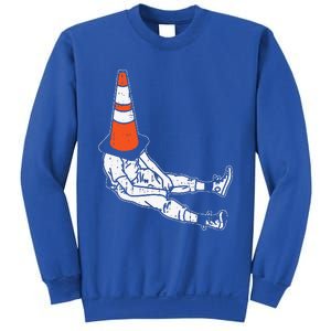 Traffic Cone Halloween Costume Funny Lazy Funny Funny Sweatshirt