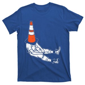 Traffic Cone Halloween Costume Funny Lazy Funny Funny T-Shirt