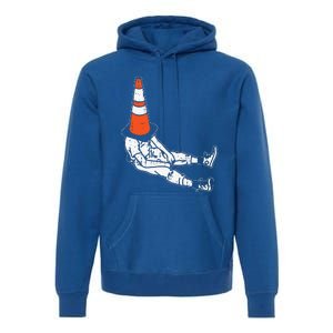 Traffic Cone Halloween Costume Funny Lazy Funny Funny Premium Hoodie