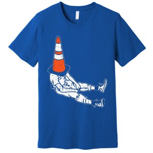 Traffic Cone Halloween Costume Funny Lazy Funny Funny Premium T-Shirt