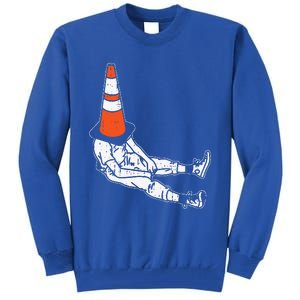 Traffic Cone Halloween Costume Funny Lazy Funny Funny Tall Sweatshirt