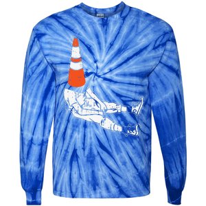 Traffic Cone Halloween Costume Funny Lazy Funny Funny Tie-Dye Long Sleeve Shirt