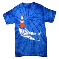 Traffic Cone Halloween Costume Funny Lazy Funny Funny Tie-Dye T-Shirt