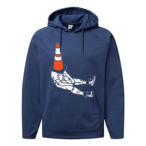 Traffic Cone Halloween Costume Funny Lazy Funny Funny Performance Fleece Hoodie