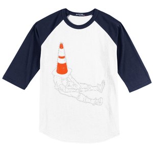 Traffic Cone Halloween Costume Funny Lazy Funny Funny Baseball Sleeve Shirt