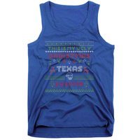 Texas Christmas Holiday Ugly Sweater Style Funny Gag Funny Gift Cute Gift Tank Top