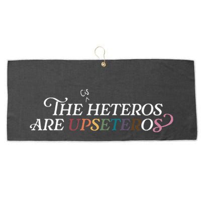 The (Cis) Heteros Are Upseteros Large Microfiber Waffle Golf Towel