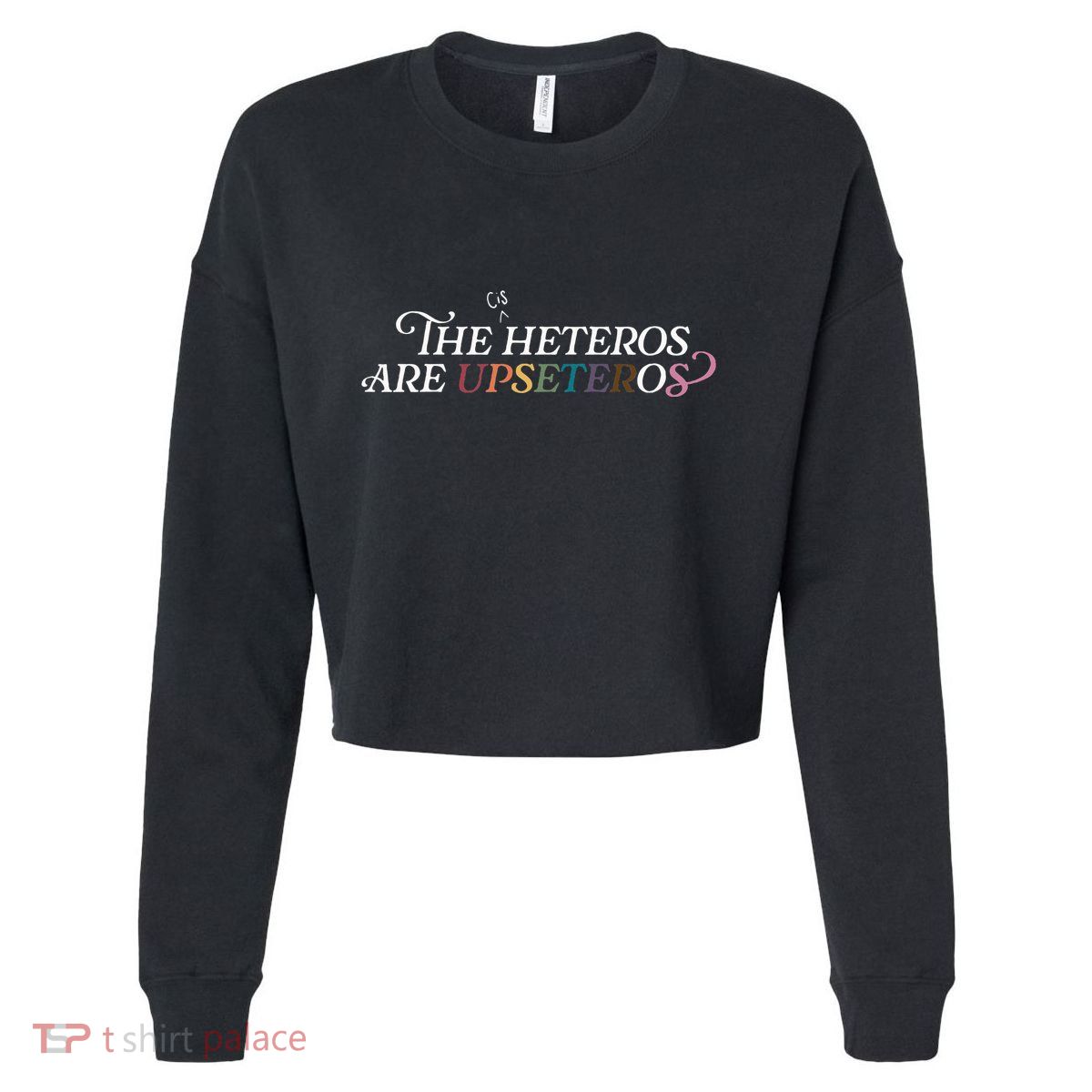 The (Cis) Heteros Are Upseteros Cropped Pullover Crew