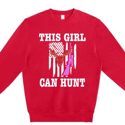 This Can Hunt S Hunt Like A Deer Hunting Gift Premium Crewneck Sweatshirt