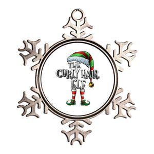 The Curly Hair Elf Matching Family Christmas Curly Hair Elf Meaningful Gift Metallic Star Ornament