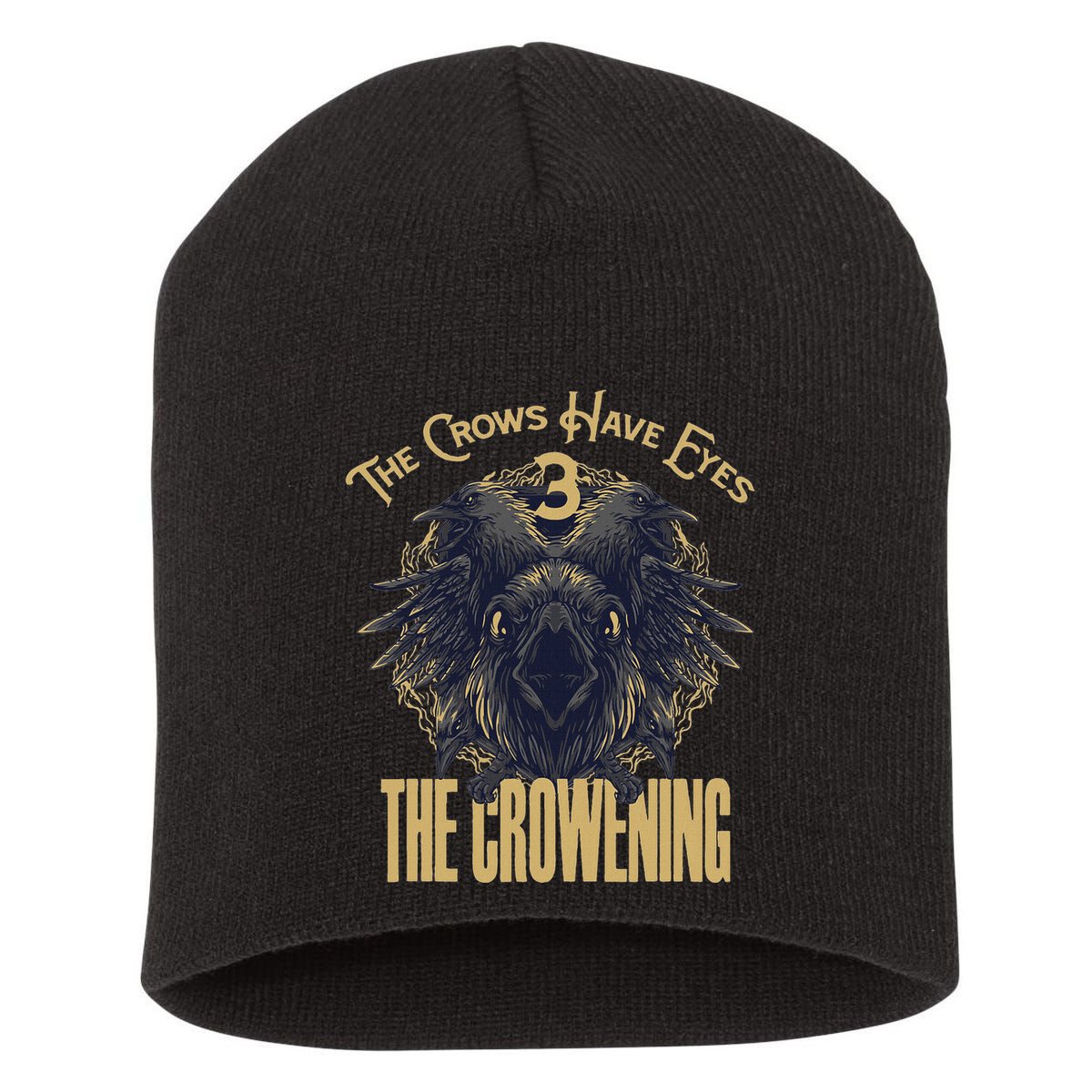 The Crows Have Eyes 3 Short Acrylic Beanie