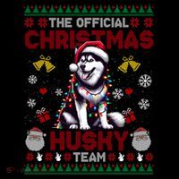 The Christmas Husky Team Ugly Xmas Dog Meaningful Gift 7-Panel Snapback Hat