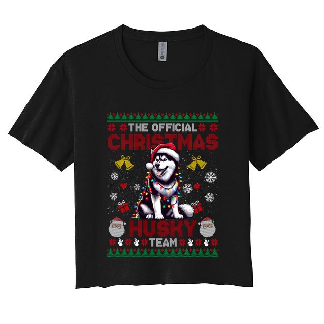 The Christmas Husky Team Ugly Xmas Dog Meaningful Gift Crop Top