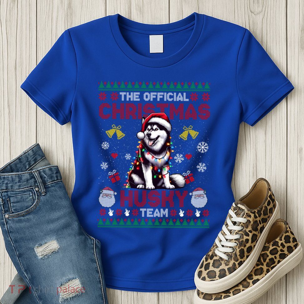 The Christmas Husky Team Ugly Xmas Dog Meaningful Gift Womens T-Shirt