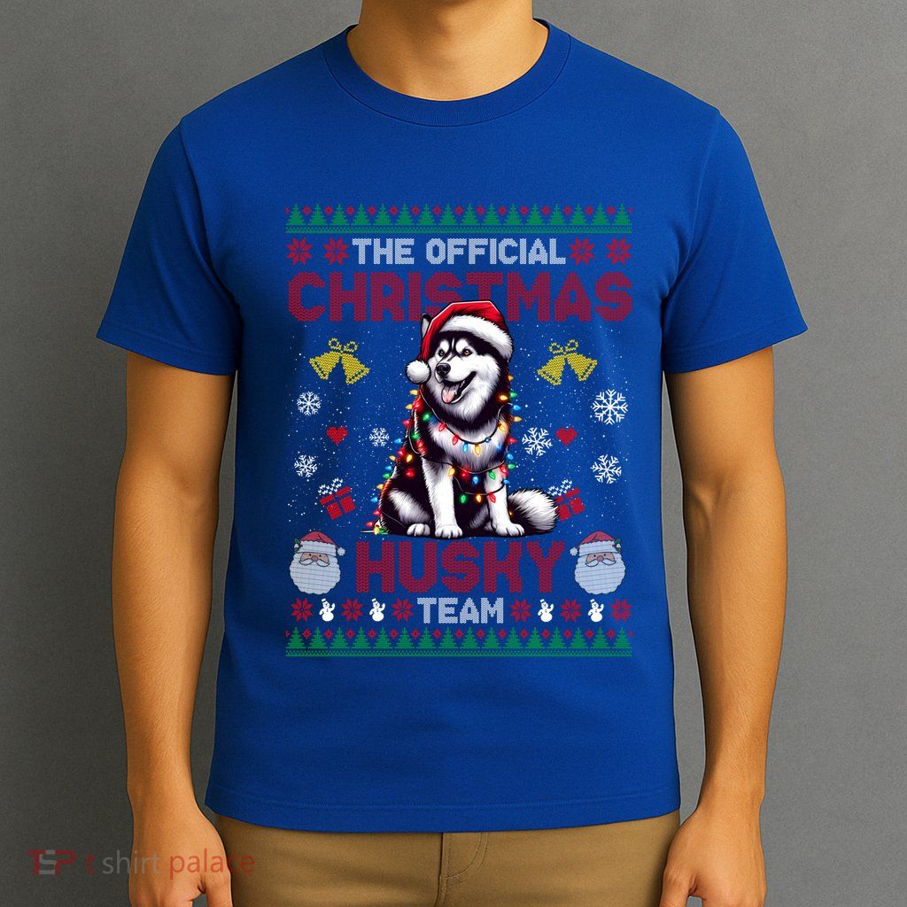 The Christmas Husky Team Ugly Xmas Dog Cool Gift T-Shirt