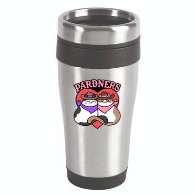 The Cat Hive Pardners Enamel Pin 16oz Travel Tumbler