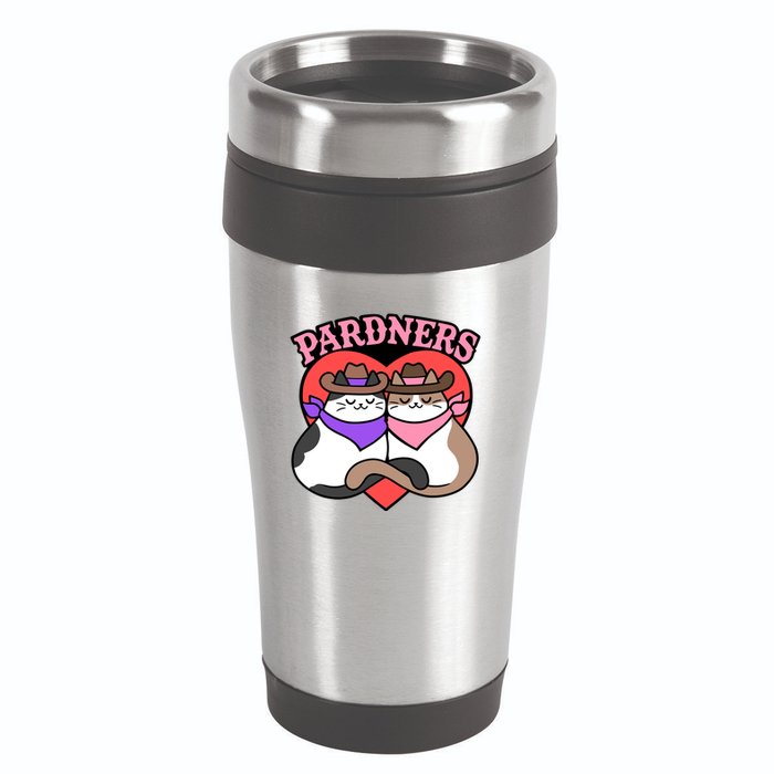 The Cat Hive Pardners Enamel Pin 16oz Travel Tumbler