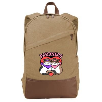 The Cat Hive Pardners Enamel Pin Cotton Canvas Backpack