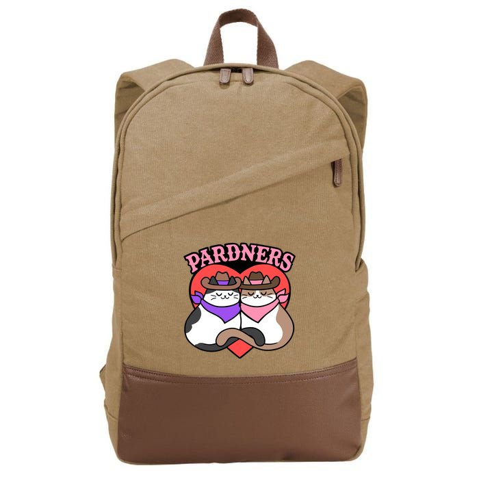 The Cat Hive Pardners Enamel Pin Cotton Canvas Backpack