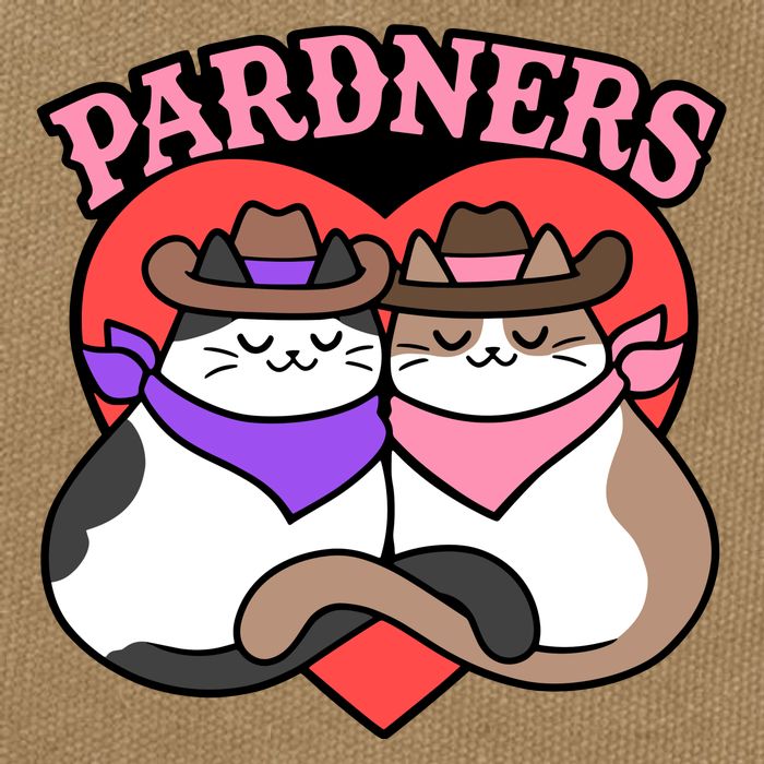 The Cat Hive Pardners Enamel Pin Cotton Canvas Backpack