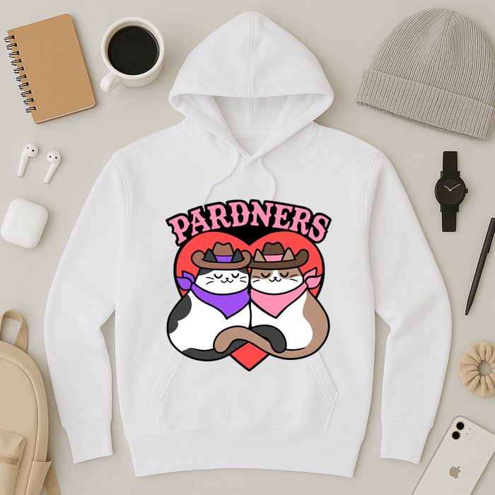 The Cat Hive Pardners Enamel Pin Hoodie