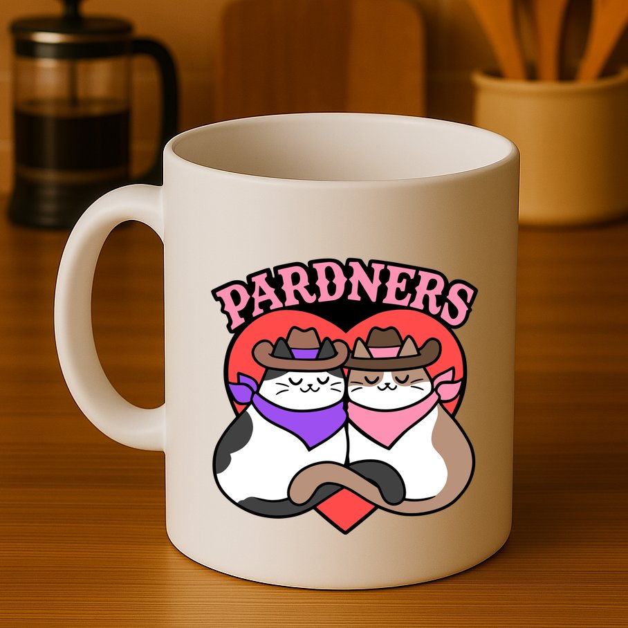 The Cat Hive Pardners Enamel Pin Mug