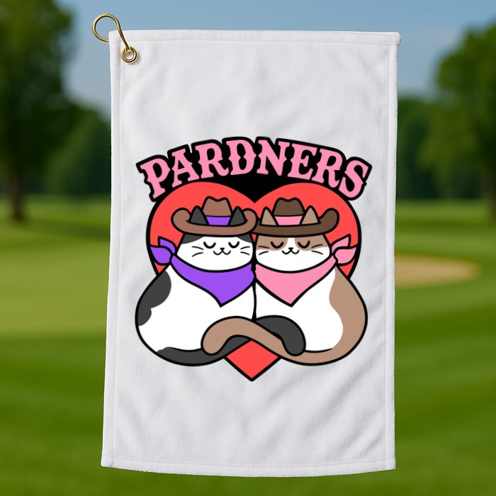 The Cat Hive Pardners Enamel Pin Golf Towel
