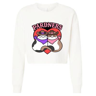 The Cat Hive Pardners Enamel Pin Cropped Pullover Crew