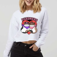 The Cat Hive Pardners Enamel Pin Cropped Pullover Crew