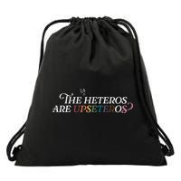 The (Cis) Heteros Are Upseteros Drawstring Bag
