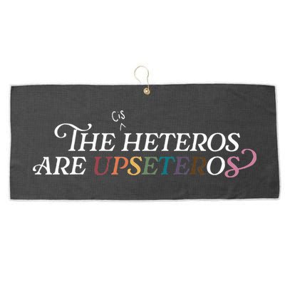 The (Cis) Heteros Are Upseteros Large Microfiber Waffle Golf Towel