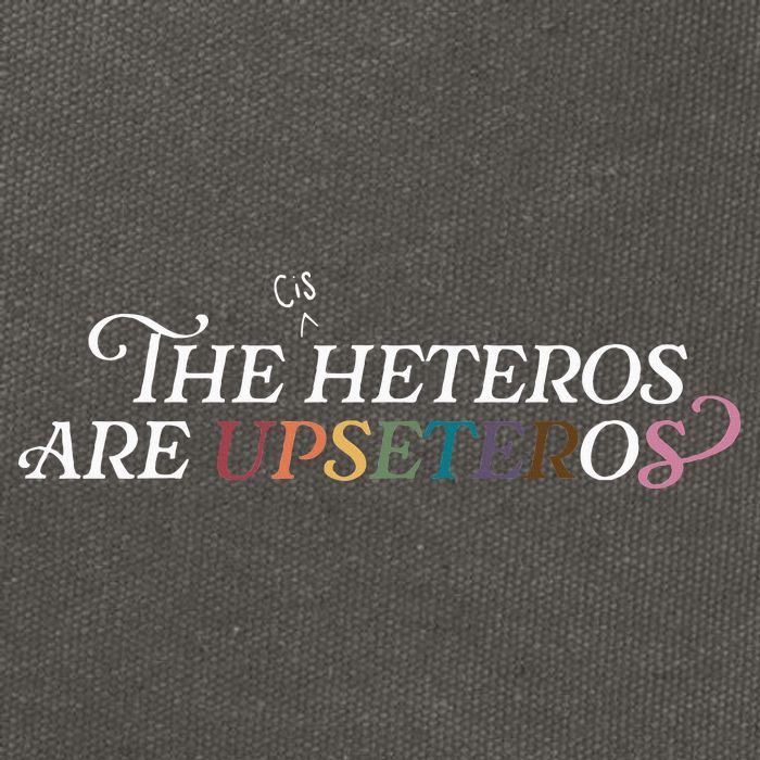 The (Cis) Heteros Are Upseteros Cotton Canvas Backpack