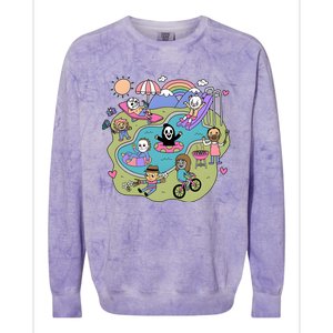 The Chibi Horror Halloween Characters Cute Colorblast Crewneck Sweatshirt