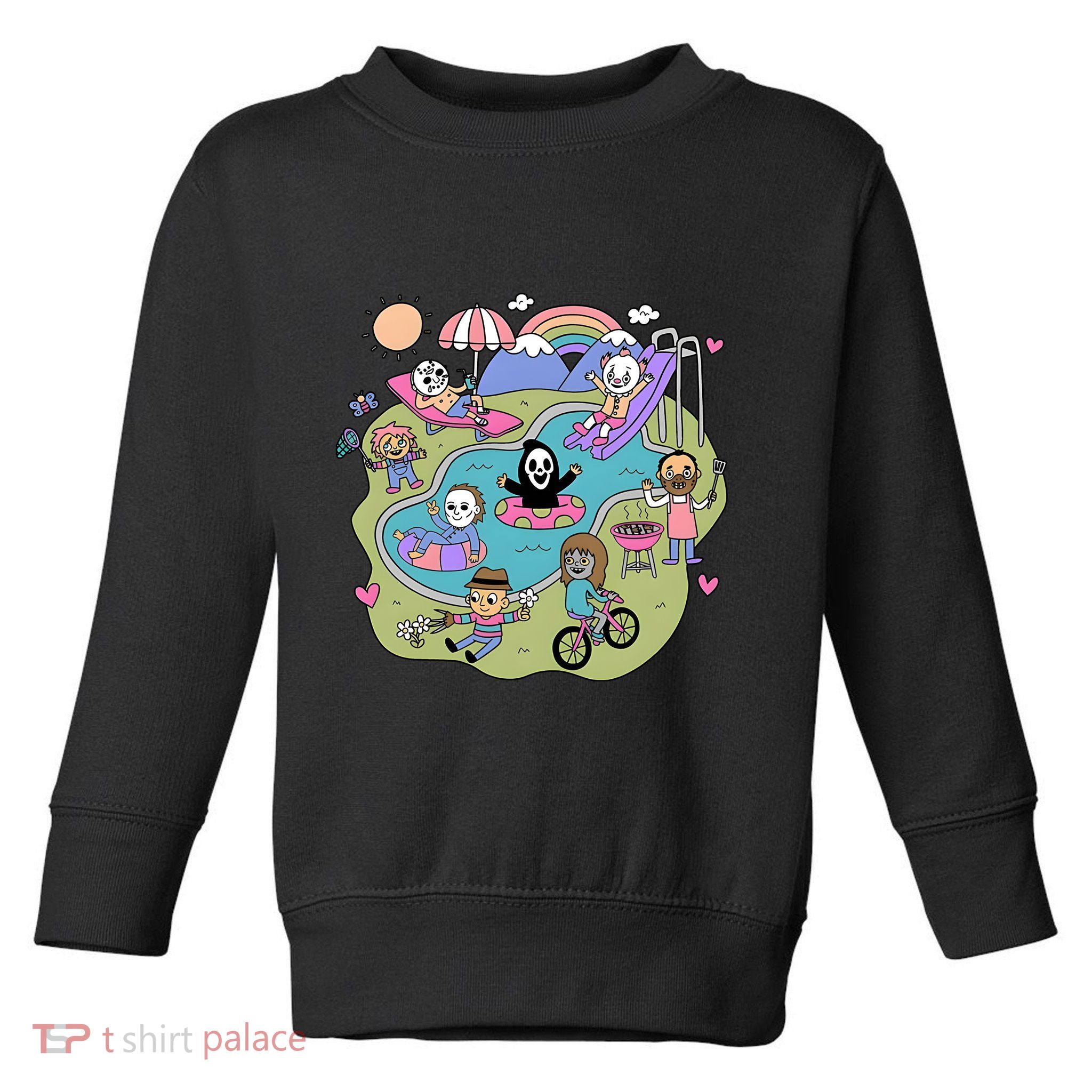 The Chibi Horror Halloween Characters Cute Toddler Sweatshirt