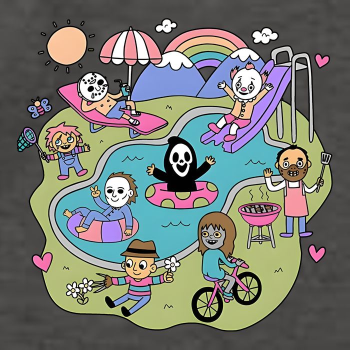 The Chibi Horror Halloween Characters Cute Vector Backpack
