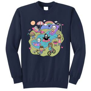 The Chibi Horror Halloween Characters Cute Tall Sweatshirt