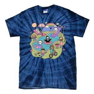 The Chibi Horror Halloween Characters Cute Tie-Dye T-Shirt