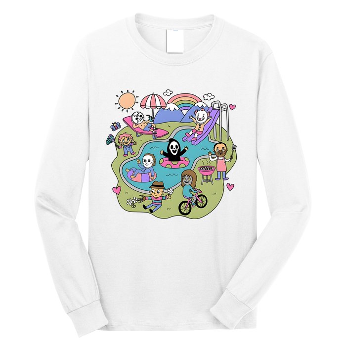 The Chibi Horror Halloween Characters Cute Long Sleeve Shirt