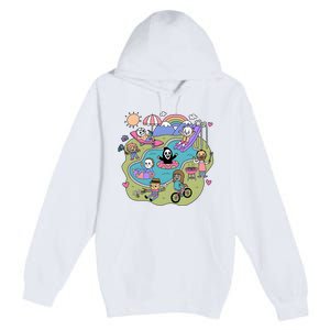 The Chibi Horror Halloween Characters Cute Premium Pullover Hoodie