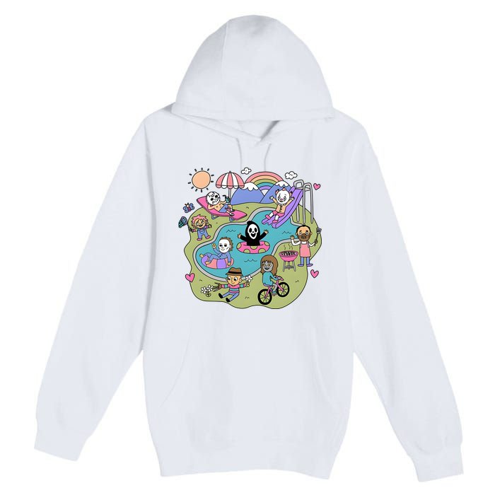 The Chibi Horror Halloween Characters Cute Premium Pullover Hoodie