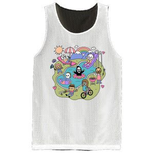 The Chibi Horror Halloween Characters Cute Mesh Reversible Basketball Jersey Tank