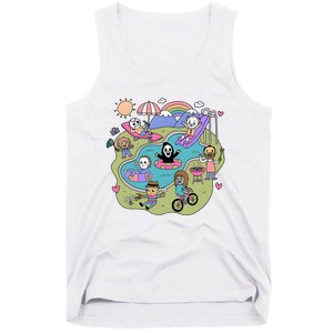 The Chibi Horror Halloween Characters Cute Tank Top