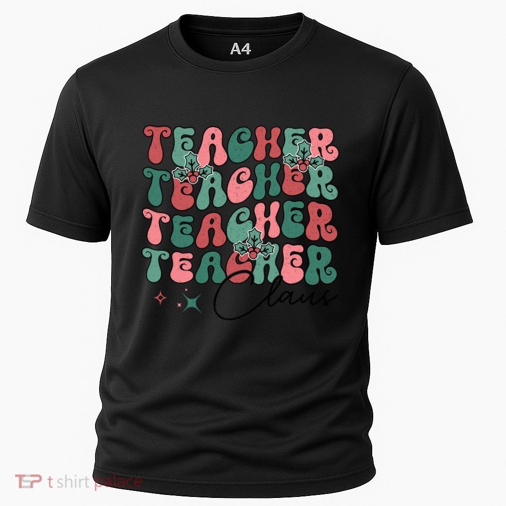 Teacher Claus Holiday Graphic Performance Shirt