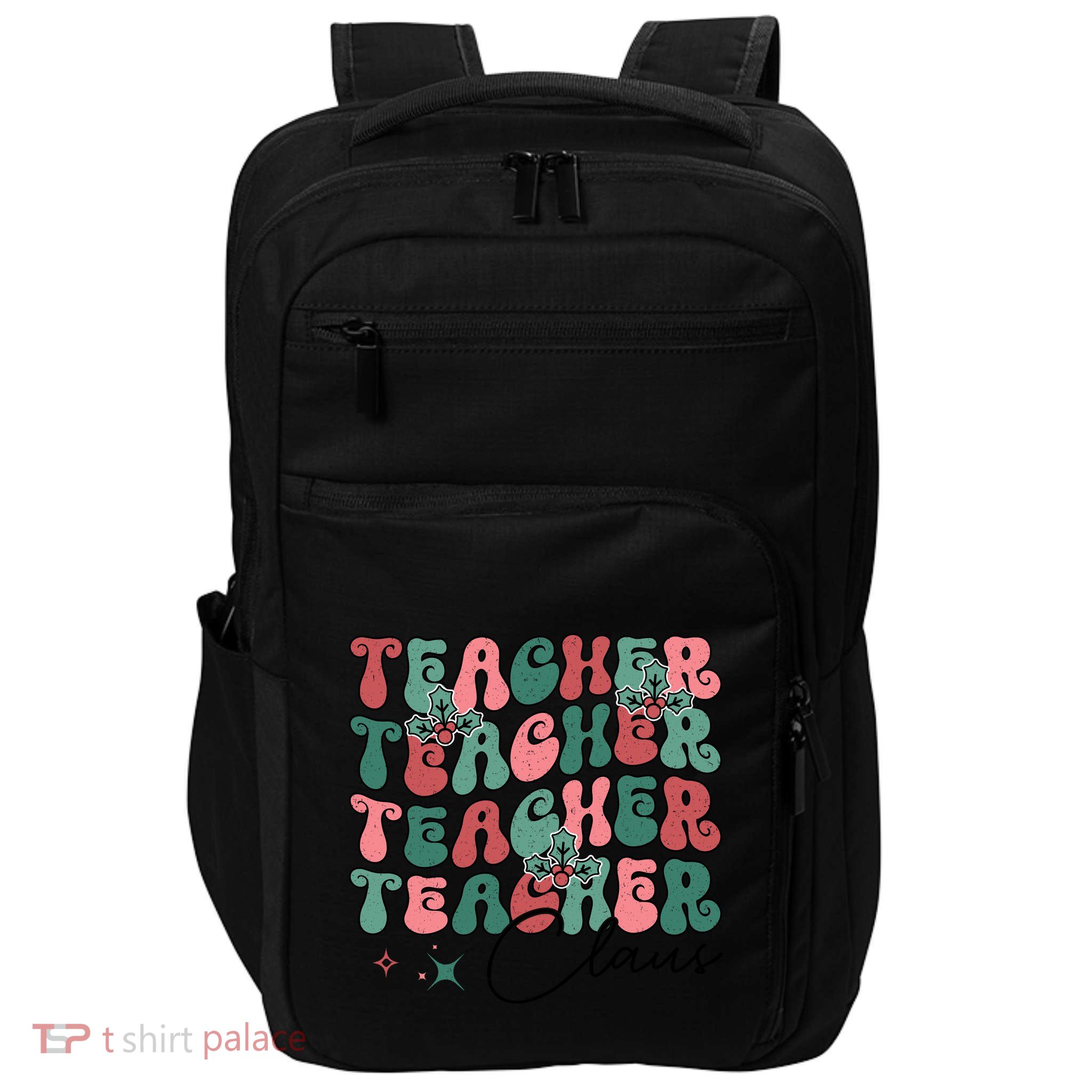 Teacher Claus Holiday Graphic Impact Tech Backpack