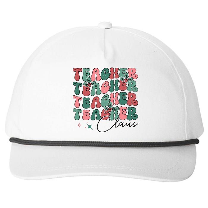 Teacher Claus Holiday Graphic Snapback Five-Panel Rope Hat