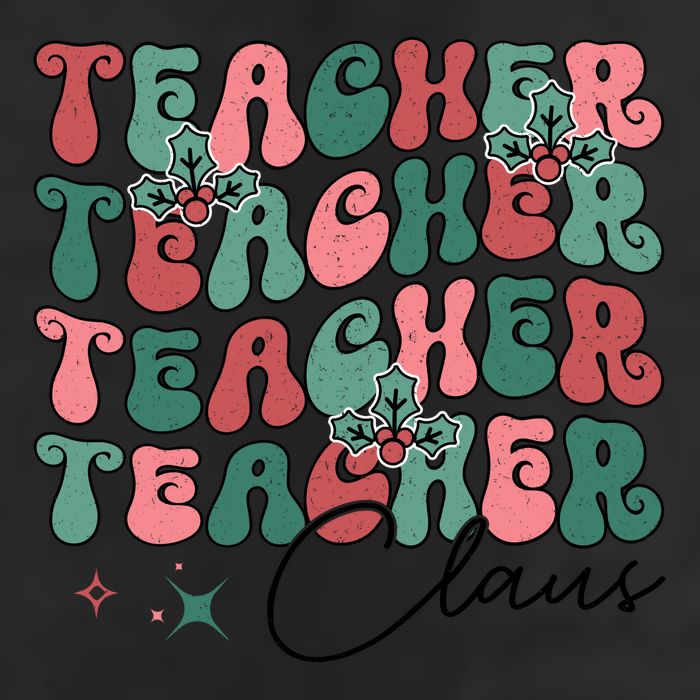 Teacher Claus Holiday Graphic 11oz C Handle Ceramic Mug