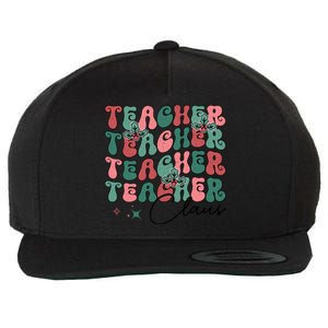 Teacher Claus Holiday Graphic Wool Snapback Cap