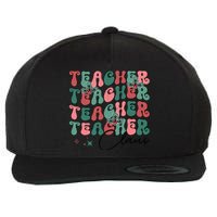 Teacher Claus Holiday Graphic Wool Snapback Cap