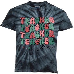 Teacher Claus Holiday Graphic Kids Tie-Dye T-Shirt